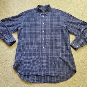 Authentic Les Copains men 100% cotton casual shirt size 41  Made in Italy
